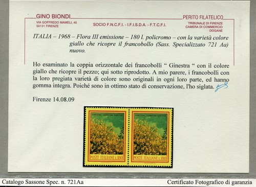 Italy 1968 variety - variety, yellow